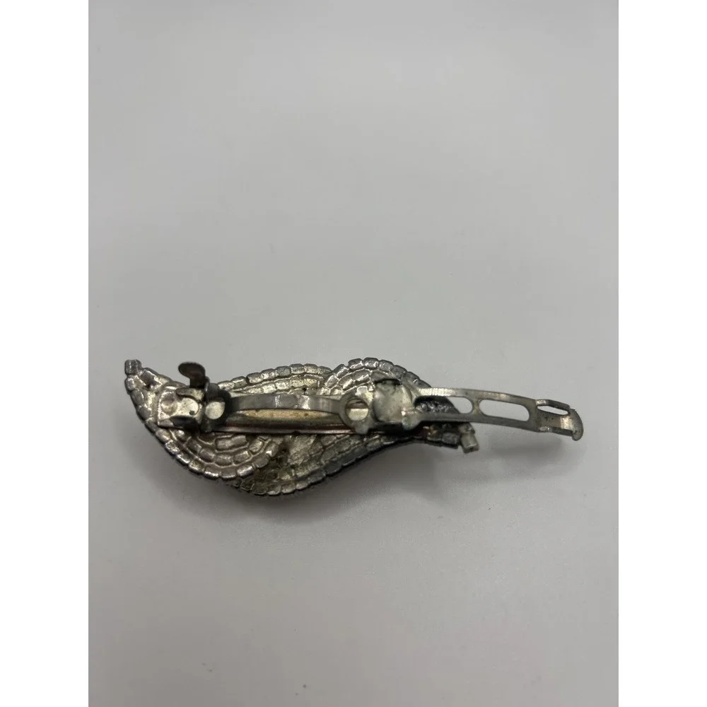 Rhinestone Hair Barrette Womens Silver‎ Crystal Clip Formal Party Wedding